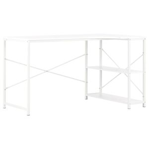 vidaXL Računalni&scaron;ka miza bela 120x72x70 cm