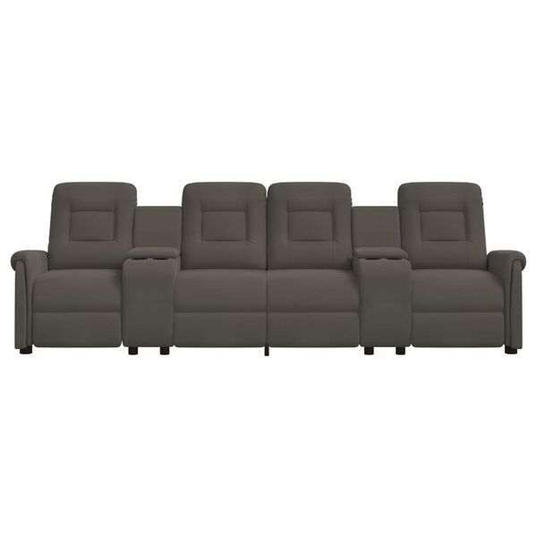 vidaXL Masažni štirised z držali za skodelico temno siv