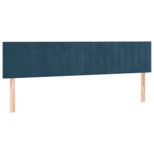 vidaXL Posteljno vzglavje temno modra 180x5x78/88 cm žametna