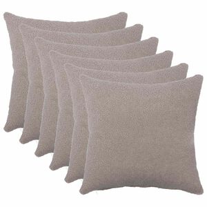 vidaXL Prevleka za blazino 6 pcs HEERLEN Svetlo siva 30 x 30 cm Boucl&eacute;