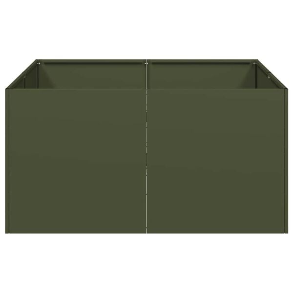 vidaXL Sadilnik Olive Green 80x80x40 cm Hladno valjano jeklo