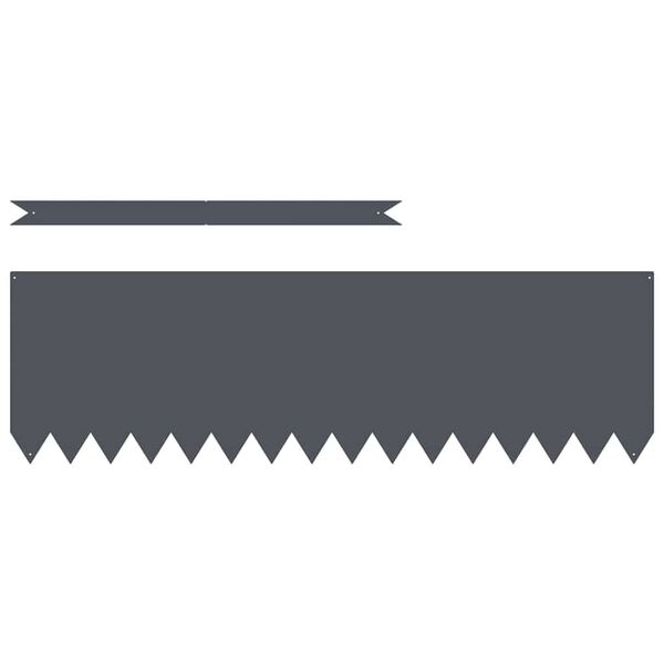 vidaXL Robovi trave 50 pcs Antracit 100 x 0,05 x 20 cm Medenina