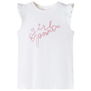 Otro&scaron;ka majica s kratkimi rokavi z volančki ecru 140