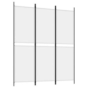 vidaXL Paravan 3-delni bel 150x180 cm blago