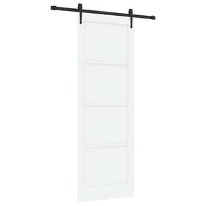 vidaXL Drsna vrata ORKDAL 83 x 232 cm Trdna borovina Bela
