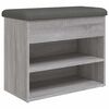 vidaXL Klop za čevlje siva sonoma 62x32x50 cm inženirski les