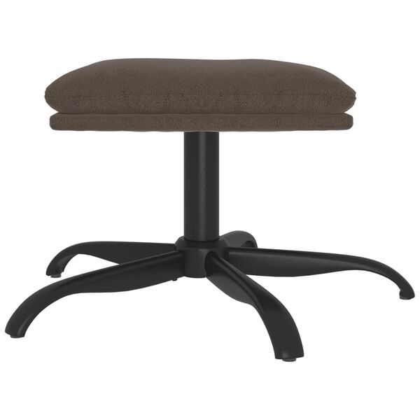 vidaXL Stolček za noge temno siv 60x60x36 cm tkanina iz mikrovlaken