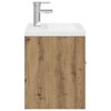 vidaXL omarica za umivalnik z vgrajenim umivalnikom pipo Artisan Oak