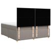 vidaXL Box spring postelja z vzmetnico taupe 180x200 cm blago