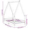 vidaXL Otroški posteljni okvir črn 70x140 cm trdna borovina
