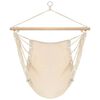 vidaXL Gugalni stol/viseča mreža kremno bele barve velikost L blago
