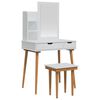 vidaXL Komplet toalet FAUSKE 4 pcs Bela 76 x 50 x 143 cm