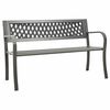 vidaXL Vrtna klop 125 cm jeklo sive barve