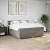vidaXL Box spring postelja z vzmetnico taupe 180x200 cm blago