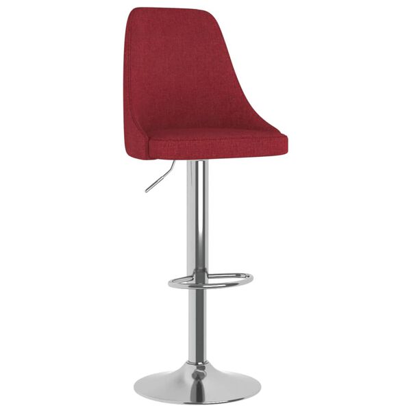 vidaXL Barski stolčki 2 kosa vinsko rdeče blago