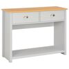 vidaXL Konzolna mizica siva 97x35x76 cm