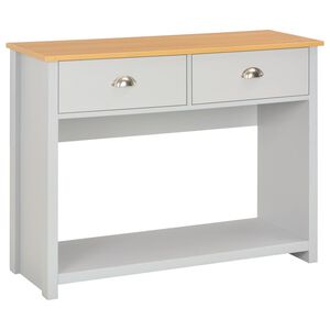 vidaXL Konzolna mizica siva 97x35x76 cm