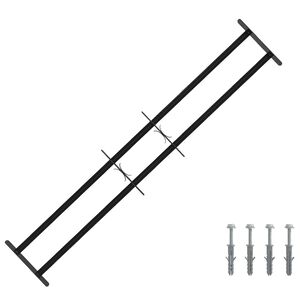 vidaXL Varnostna re&scaron;etka za okna z 2 prečkami 3 kos 93-174 cm