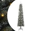 vidaXL Umestno božično drevo Zelena 210 cm PVC, plastika in jeklo