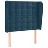 vidaXL Vzglavje z u&scaron;esi temno modro 83x23x118/128 cm žamet