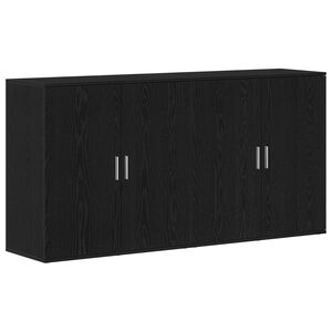 vidaXL Strani &scaron;al 2 kos Črna Orehovina 79 x 38 x 80 cm Inženirski les