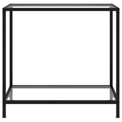 vidaXL Konzolna mizica prozorna 80x35x75 cm kaljeno steklo