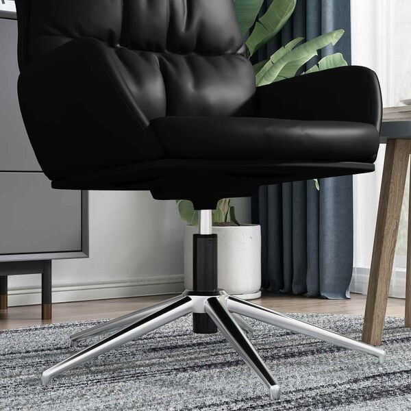 vidaXL Plinski valj pisarniškega stola Črna 9 cm elezo