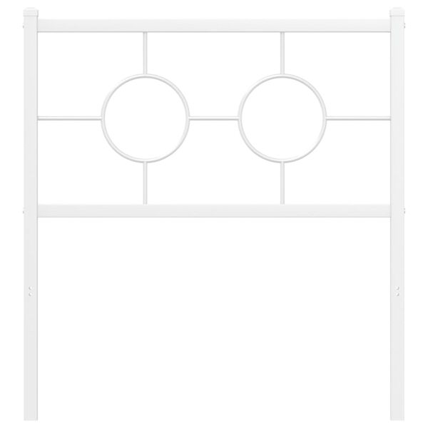 vidaXL Kovinsko vzglavje belo 80 cm