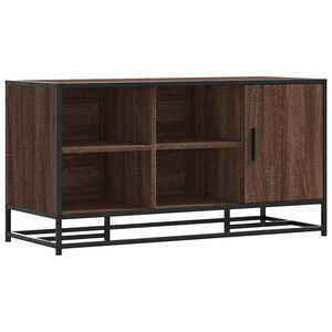 vidaXL Klop za čevlje rjavi hrast 100x40x53,5 cm inž. les in kovina