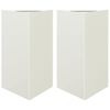vidaXL Vrtno korito 2 kosa bela trikotna 50x43x75 cm jeklo