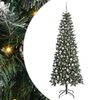 vidaXL Umestno božično drevo Zelena 210 cm PVC, plastika in jeklo