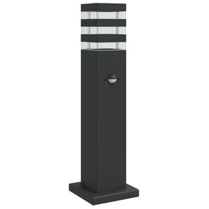 vidaXL Zunanja talna svetilka s senzorjem črna 50 cm aluminij