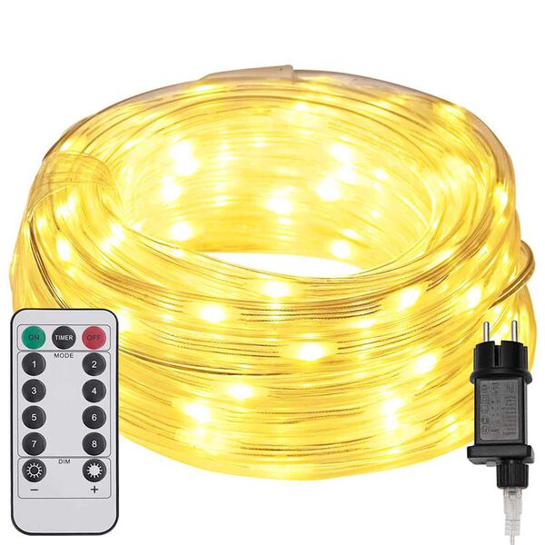 vidaXL Osvetljena vrv med 240 LED Toplo bela 10 m PVC