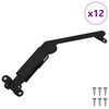 vidaXL Zatik za podporo pokrova 12 kos Črna 192 x 32 x 50 mm Jeklo