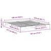 vidaXL Konstrukcija postelje Rjava 180 x 210 cm Masivno borovo les