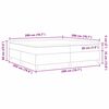 vidaXL Postelja z vzmetnico Temno siva in bela 200 x 200 cm