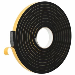 vidaXL Samolepilni pena trak 10 pcs Črna 20mm x 5m CR pena