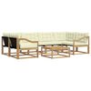 vidaXL Zunanja garnitura za sedenje 7 pcs Bela in krem 79 x 79 x 37 cm