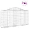 vidaXL Obokane gabion ko&scaron;are 18kosov 200x30x100/120cm pocinkano železo