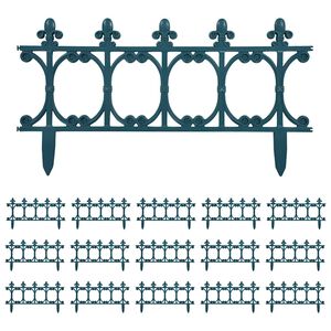 vidaXL Obroba za travo 16 kosov zelena 10 m PP