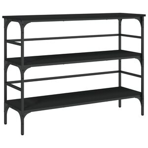 vidaXL Konzolna mizica črna 100x32x75 cm inženirski les
