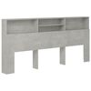 vidaXL Vzglavna omarica betonsko siva 220x19x103,5 cm
