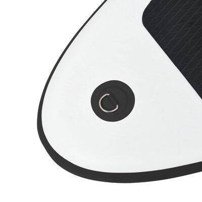 vidaXL Napihljiva SUP deska z jadrom komplet črne in bele barve