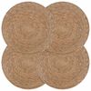 vidaXL Podloge iz morske trave 4 pcs Naravna &Oslash; 30 cm 100% morska trava