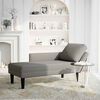 vidaXL Chaise Lounge z blazino Svetlo siva Corduroy tkanina