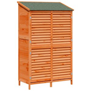 vidaXL Vrtno skladi&scaron;če Rjava 106 x 56 x 176,5 cm Trdna smreka