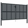 vidaXL Vrtna vrata antracit 300x150 cm jeklo