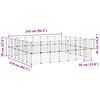 vidaXL Ograda za hišne ljubljenčke z 52 paneli črna 35x35 cm jeklo