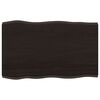 vidaXL Mizna plo&scaron;ča te. rjava 80x50x(2-4) cm obdelana trdna hrastovina