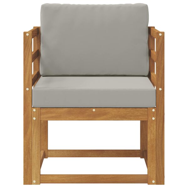 vidaXL Zunanji kavč Masivno akacijevo les in poliester